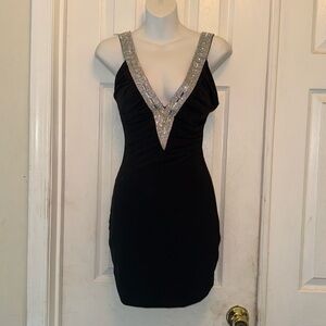 Black rhinestone dress